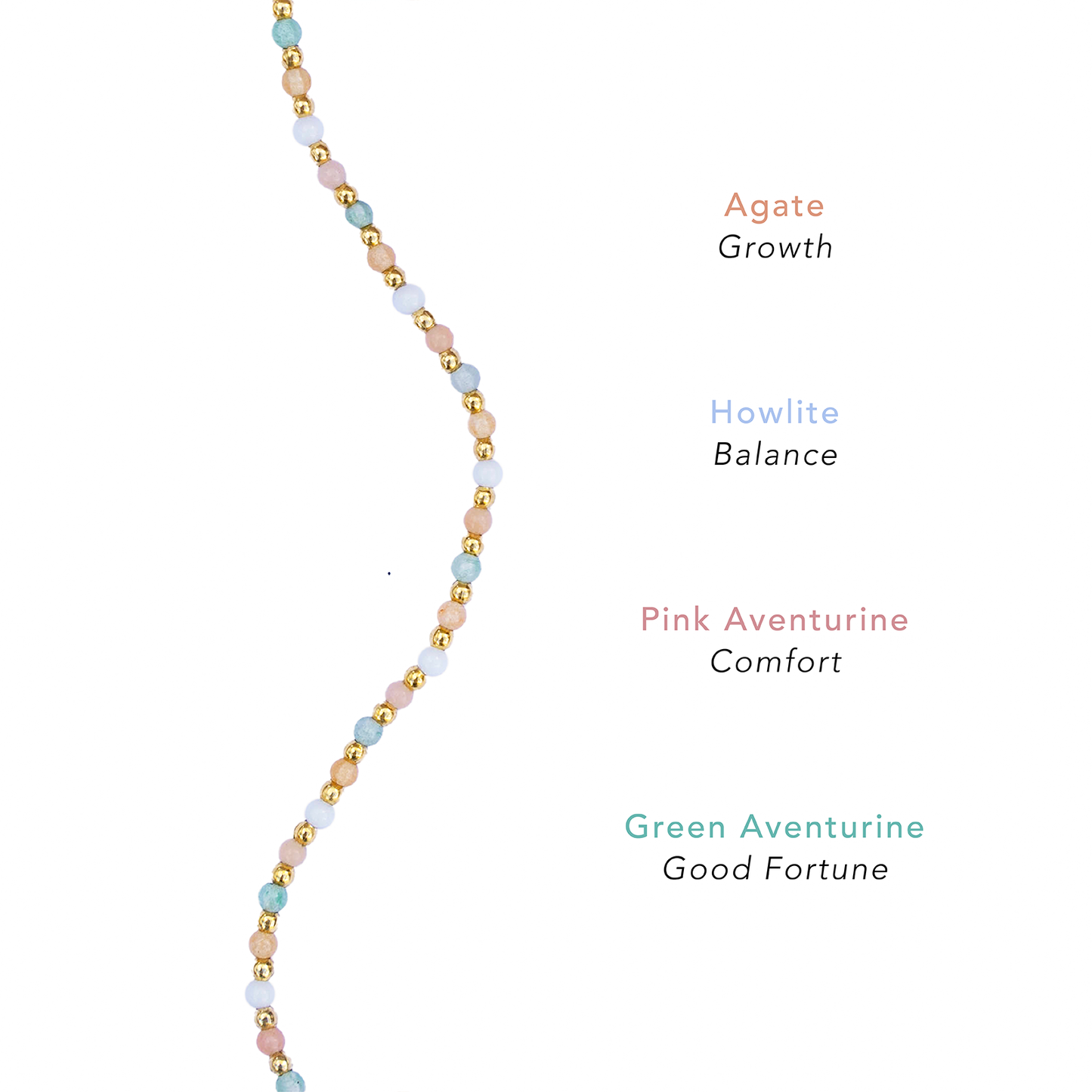 Good Fortune + Growth 2mm Healing Layered Bracelet