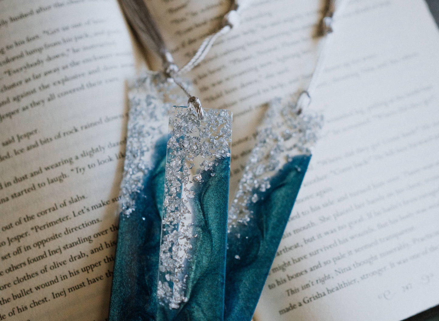 Sea Green & Silver Bookmark