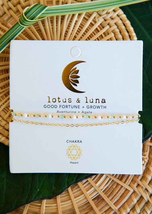 Good Fortune + Growth 2mm Healing Layered Bracelet