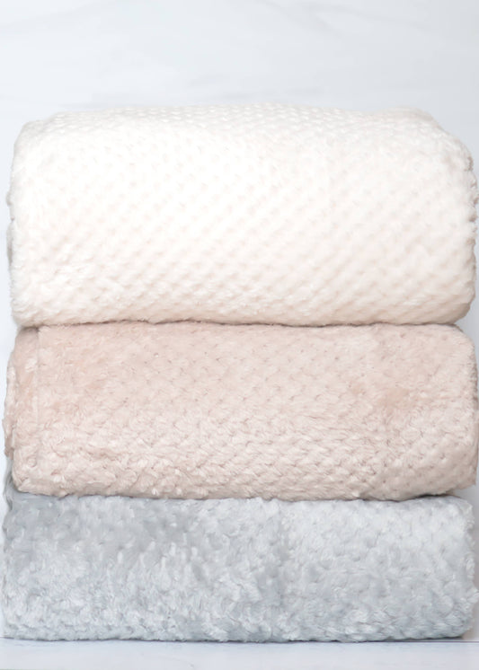Soft Waffle Weave Fleece Blanket