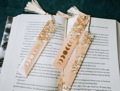 Peach Moon Phases Bookmark