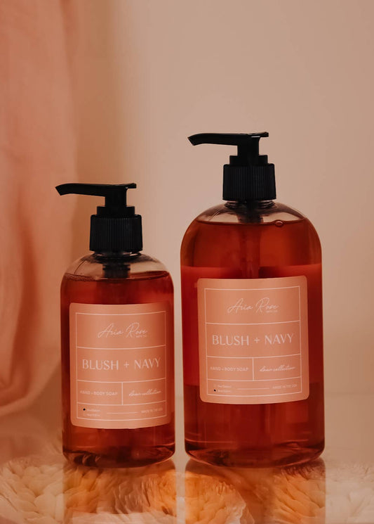 Blush + Navy Hand + Body Liquid Soap