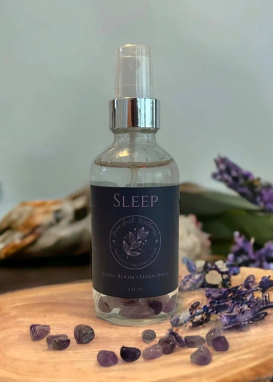 Sleep Aromatherapy Spray with Amethyst Gemstones