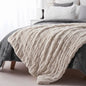 Soft Ruched Faux Fur Throw