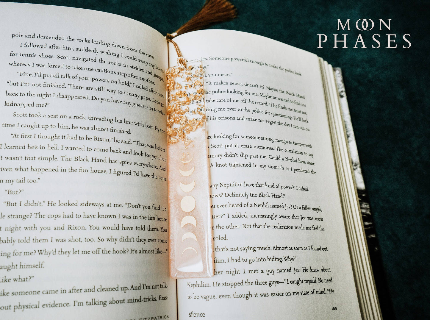 Peach Moon Phases Bookmark